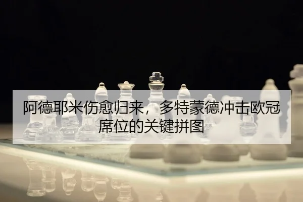 阿德耶米伤愈归来，多特蒙德冲击欧冠席位的关键拼图